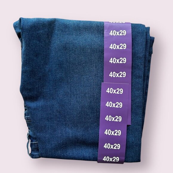 Kenneth Cole Men's Straight Leg Jeans Stretch Denim Blue Size 40x29 - Picture 2 of 12